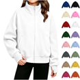 thumbnail image 1 of Xaqiouau Kids Zip Up Sweatshirt Full Zip Fleece Track Jackets Boys Girls Fall Fashion Outfits Winter Clothes with Pockets Kids Clothes, 1 of 7