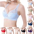 thumbnail image 1 of Xaqiouau Lace Bras for Women Full Coverage Underwire Bra Wide Strap Supportive Floral Lace Comfortable Everyday Lingerie, 1 of 4