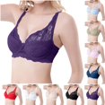 thumbnail image 1 of Xaqiouau Lace Bras for Women Full Coverage Underwire Bra Wide Strap Supportive Floral Lace Comfortable Everyday Lingerie, 1 of 5