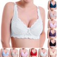 thumbnail image 1 of Xaqiouau Lace Bras for Women Full Coverage Underwire Bra Wide Strap Supportive Plus Size Comfortable Floral Lace Everyday Lingerie, 1 of 4