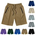 thumbnail image 1 of Xaqiouau Mens Mesh Athletic Shorts Quick Dry Basketball Shorts Elastic Waist Drawstring Gym Workout Running Shorts with Zipper Pockets, 1 of 7