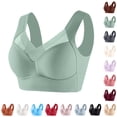 thumbnail image 1 of Xaqiouau Seamless Wireless Bras for Women Full Coverage Plus Size Padded Ice Silk Bra Wide Strap No Underwire Breathable Supportive Jelly Bra, 1 of 3