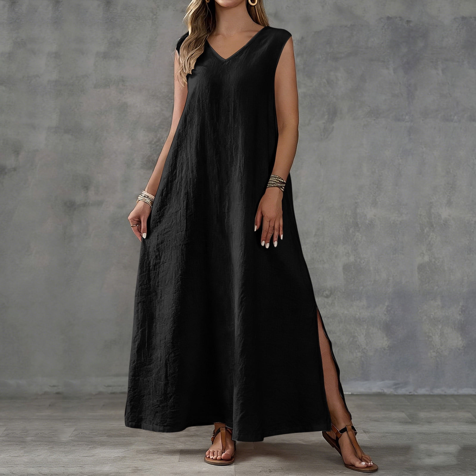 relaxed cotton dress Karen Kane Women's Puff Sleeve Peasant Dress, XS, Cotton