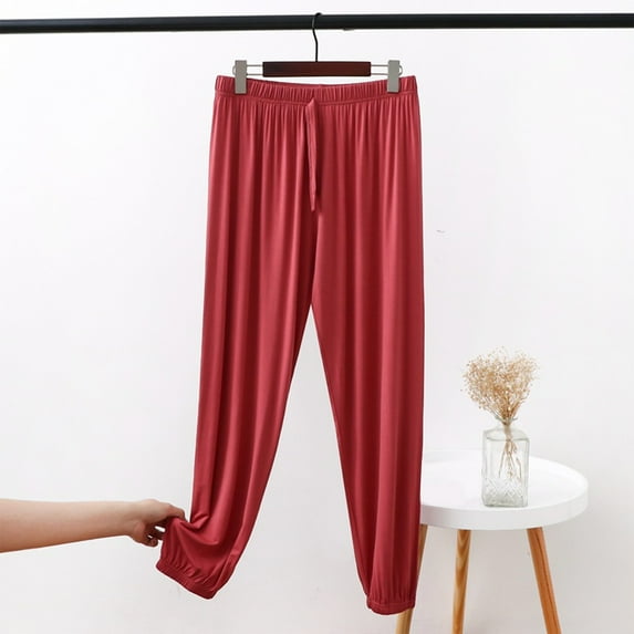 Xaqiouau Women's Elastic Waist Drawstring Jogger Pants | Cuffed Ankle & Casual Trousers