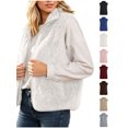thumbnail image 1 of Xaqiouau Women's Fleece Vest Sleeveless Zip Up Sherpa Jacket Solid Color Casual Cozy Layering Outerwear with Stand Collar Fall Winter Warm Gilet White S, 1 of 9