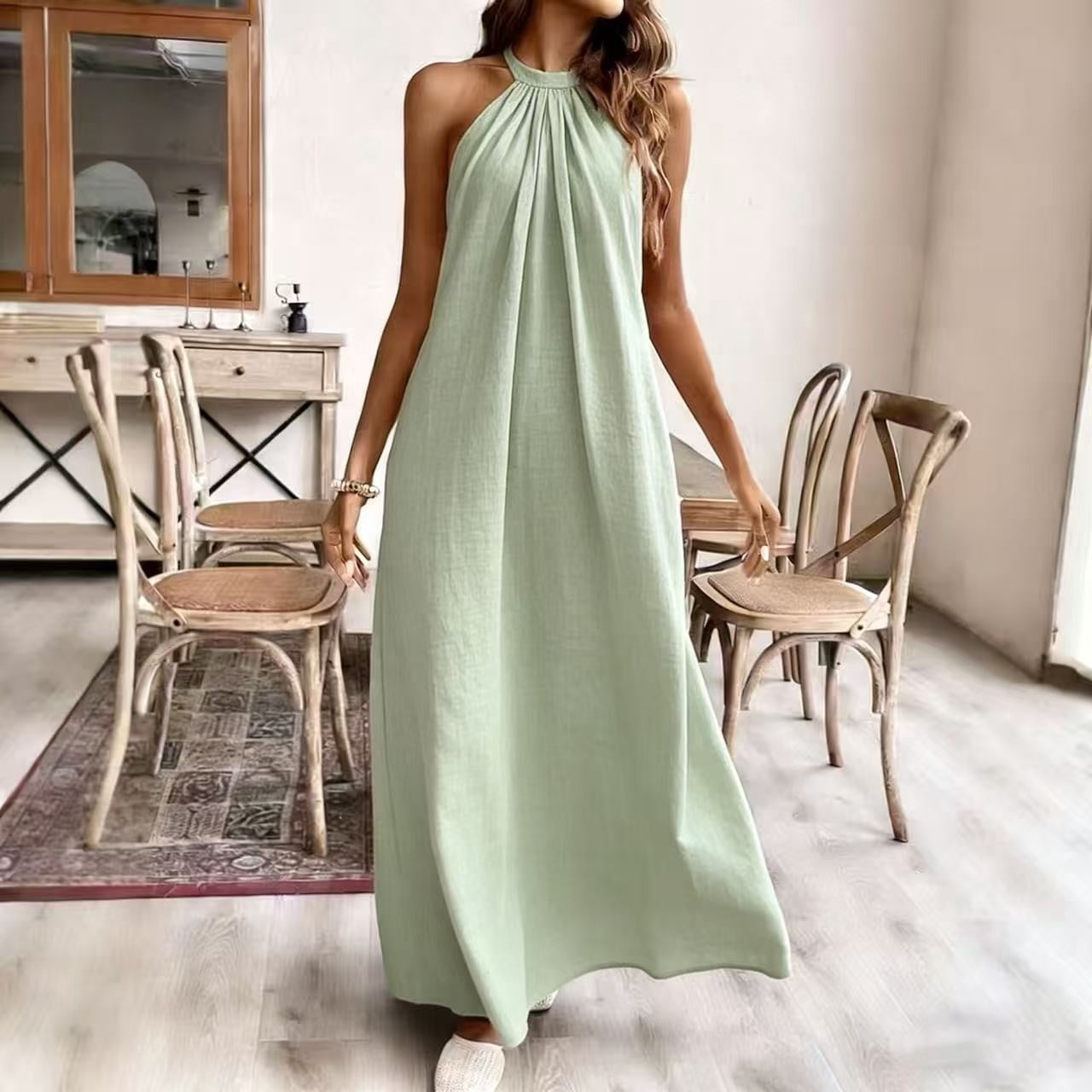 silk dress bias cut Maxi Women Elegant Summer Dress, Cherry Blossom Pink / S size:L / 8-10 Partially lined season_winter Simple A-line V-neck Open