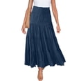 thumbnail image 1 of Xaqiouau Women's High Waisted Smocked Tiered Maxi Skirt Soft Lightweight Flowy Casual Boho Long Skirt for Summer Beach Vacation and Everyday Wear, 1 of 9