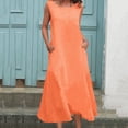 thumbnail image 1 of Xaqiouau Women's Sleeveless Round Neck Linen Maxi Dress Casual Loose Flowy Comfy Long Dress with Pockets Lightweight Summer Beach Vacation Boho Elegant Versatile Wear, 1 of 6