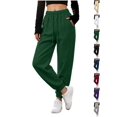 thumbnail image 1 of Xaqiouau Womens Jogger Sweatpants High Waisted Drawstring Lounge Pants Casual Athletic Joggers Soft Fleece Sweatpants with Pockets, 1 of 9