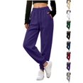 thumbnail image 1 of Xaqiouau Womens Jogger Sweatpants High Waisted Drawstring Lounge Pants Casual Athletic Joggers Soft Fleece Sweatpants with Pockets, 1 of 9