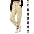 thumbnail image 1 of Xaqiouau Womens Jogger Sweatpants High Waisted Drawstring Lounge Pants Casual Athletic Joggers Soft Fleece Sweatpants with Pockets, 1 of 9
