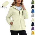 thumbnail image 1 of Xaqiouau Womens Lightweight Rain Jacket Waterproof Windbreaker Packable Hooded Outdoor Coat Casual Hiking Travel Jacket, 1 of 8