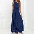 thumbnail image 1 of Xaqiouau Womens Multiway Convertible Maxi Dress Solid Deep V Neck Wrap Stretchy Long Formal Bridesmaid Dress For Wedding Party Evening Cocktail, 1 of 9