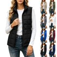 thumbnail image 1 of Xaqiouau Womens Puffer Vest Lightweight Quilted Vest Zip Up Sleeveless Jacket Stand Collar Winter Outerwear with Pockets, 1 of 8