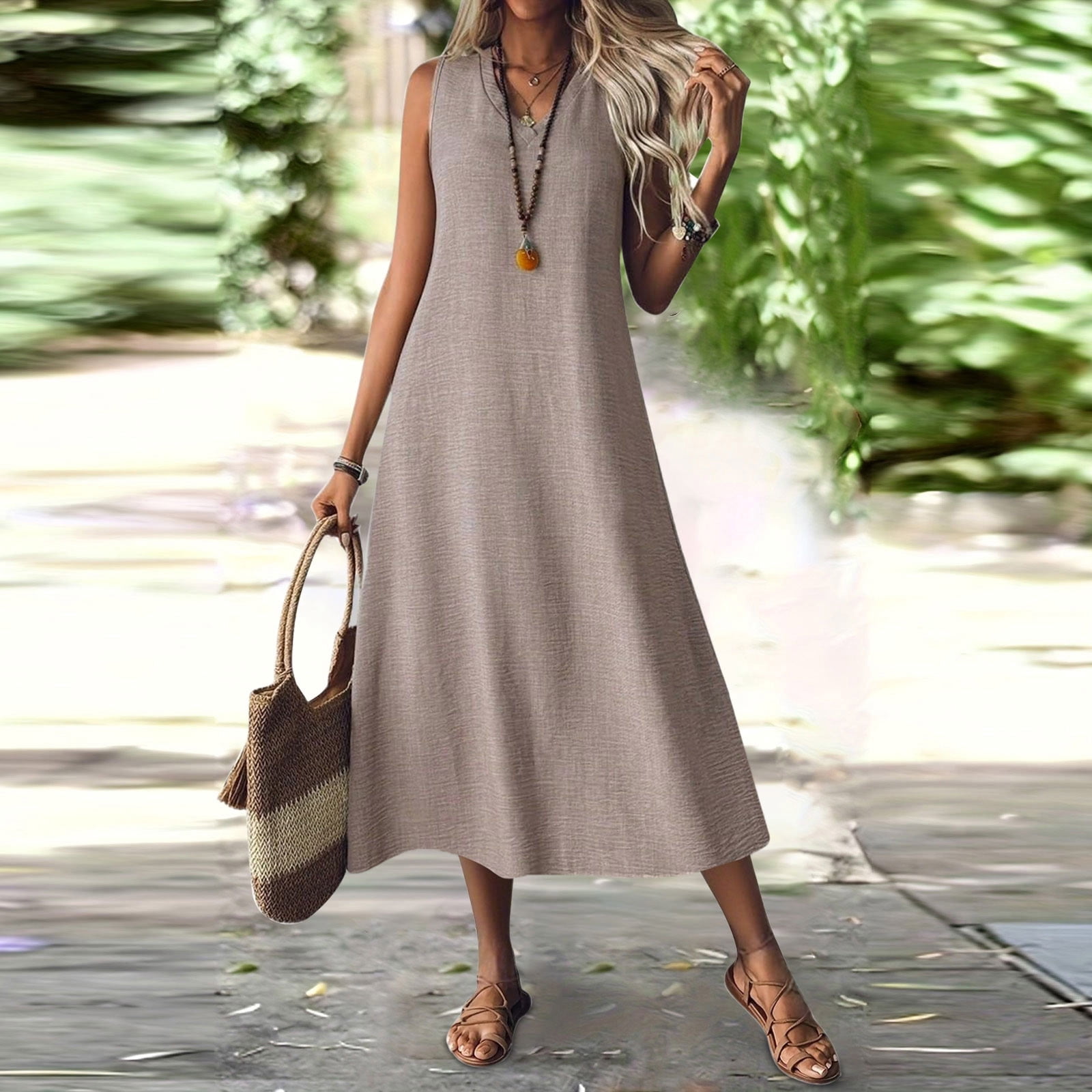 linen blend kaftan dress Shell Print Maxi Kaftan Dress in Linen Blend Ivory