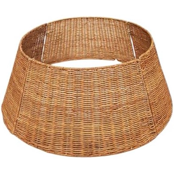 Xavia Handicrafts Woven Rattan  Collar | Woven Wicker Christmas Rattan Xmas Tree Collar for Artificial Trees | Tree Stand Base Cover Ring 27 inch$$Home Decor, Kitchen, & Other