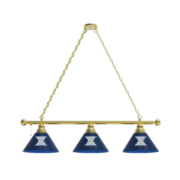 Xavier 3 Shade Billiard Light with Brass Fixture