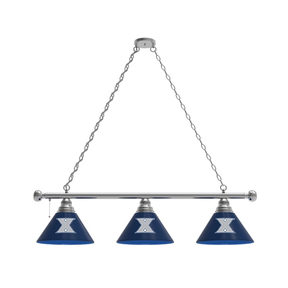 Xavier 3 Shade Billiard Light with Chrome FIxture