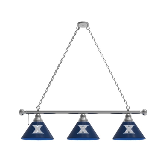 Xavier 3 Shade Billiard Light with Chrome FIxture