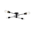 thumbnail image 1 of Xavier 4 lights flush mount in black, 1 of 3