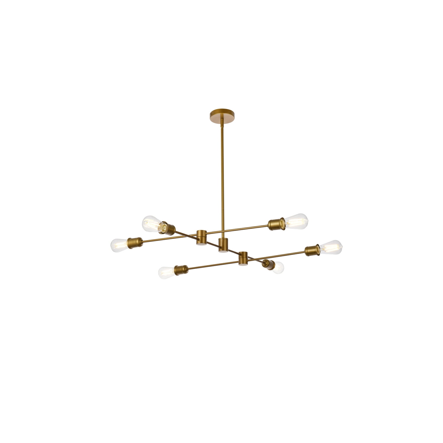Xavier Brass 6-Light Adjustable Indoor/Outdoor Pendant