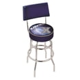 thumbnail image 1 of Xavier 25 Inch L7C4 Chrome Double Ring With Back Bar Stool, 1 of 7