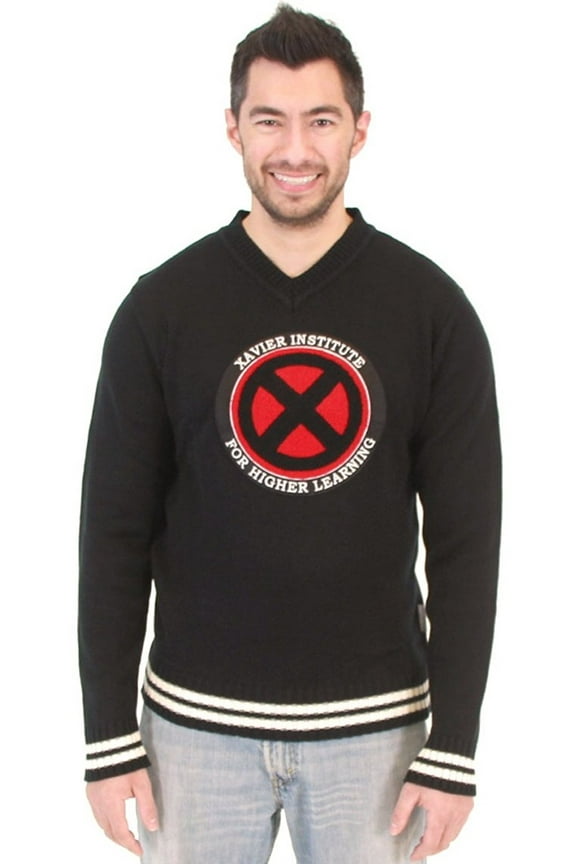 Xavier Institute Logo Chenille Patch Adult Black Sweater