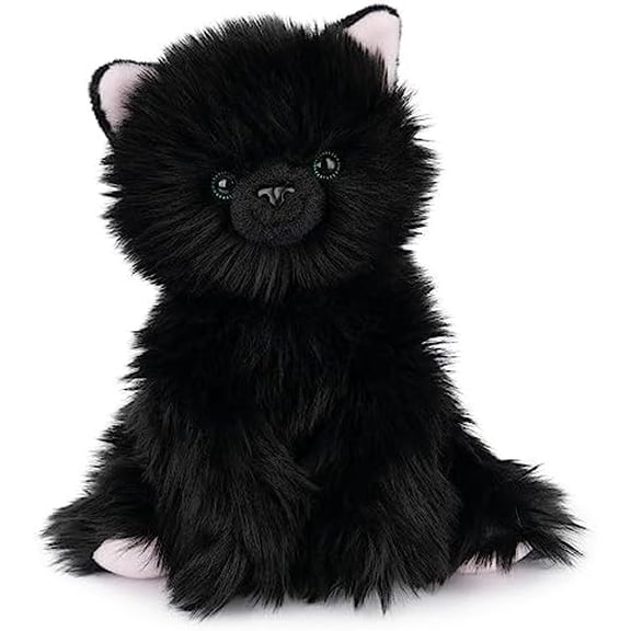 Xavier Kitten Plush, Premium Cat Stuffed Animal for Ages 1 and Up, Black, 9”
