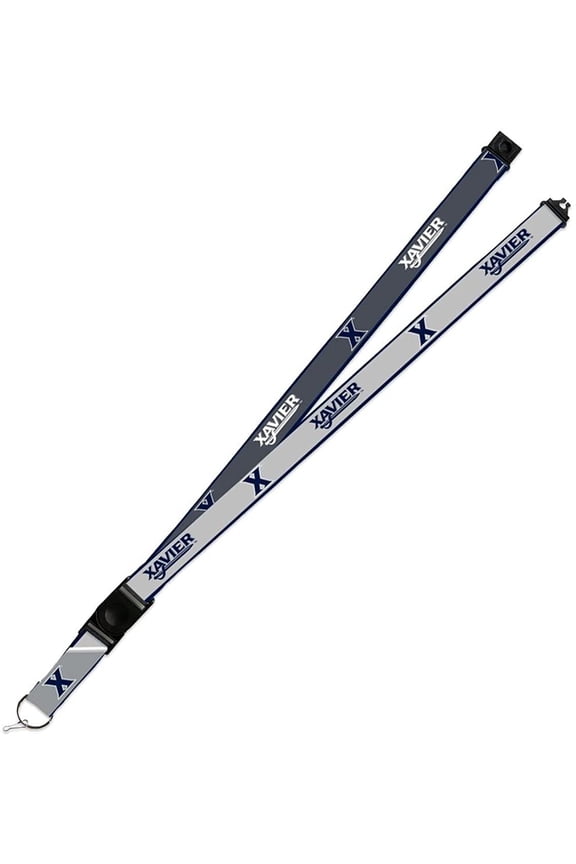 Xavier Musketeers Lanyard Keychain 2-sided Breakaway Clip GRAY University of