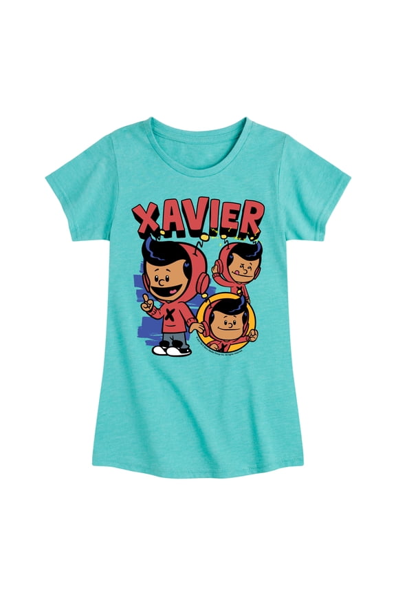 - Xavier - Toddler And Youth Girls Fitted Short Sleeve Tee