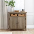thumbnail image 1 of Xavier Rough Sawn Wash Wood Console Cabinet, 1 of 3