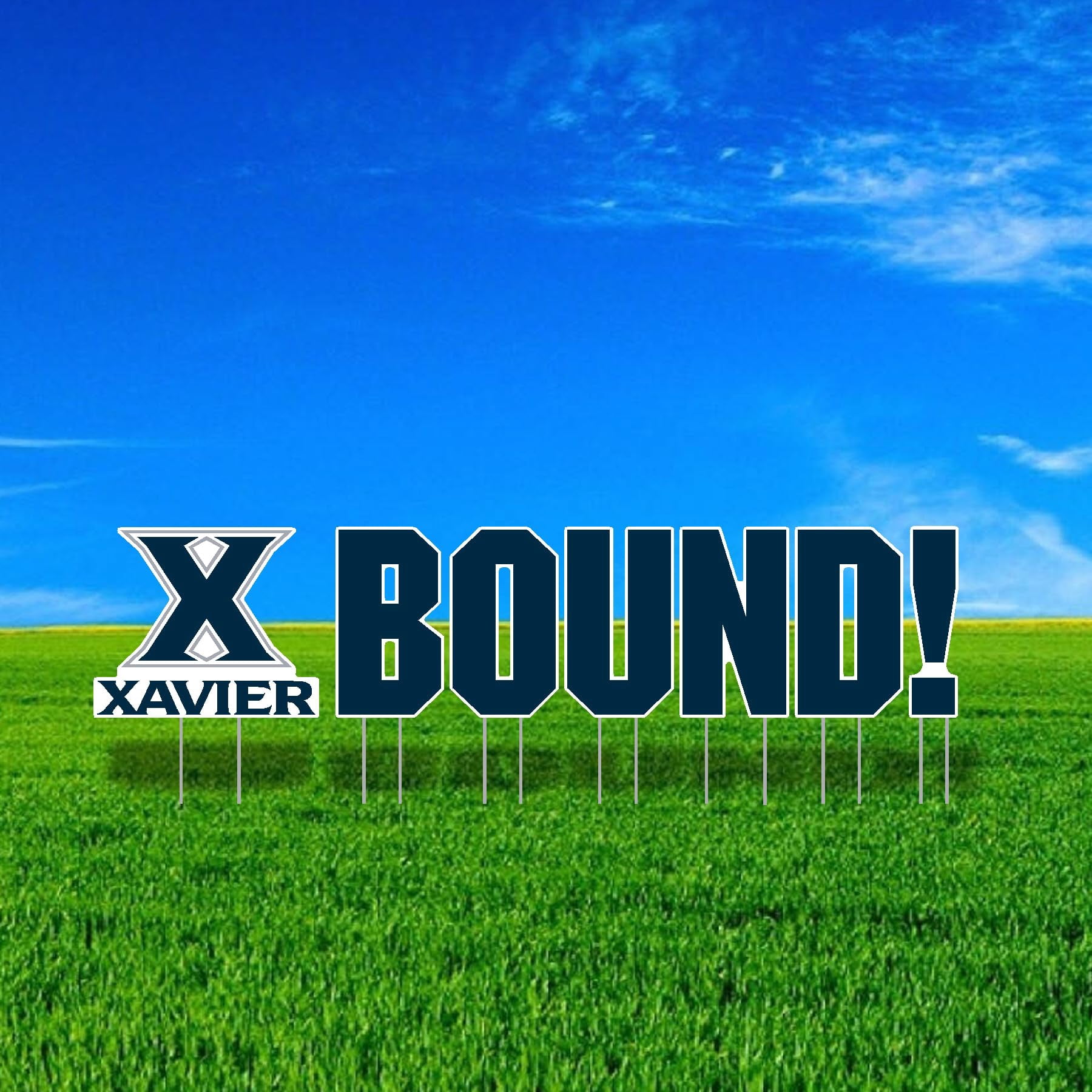 Xavier University BOUND Mascot Yard Sign Set