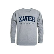 Xavier University Game Day Crewneck Pullover Sweatshirt Sweater Heather Grey