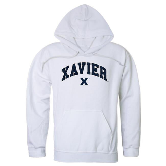 Xavier University Men Campus Hoodie White Large