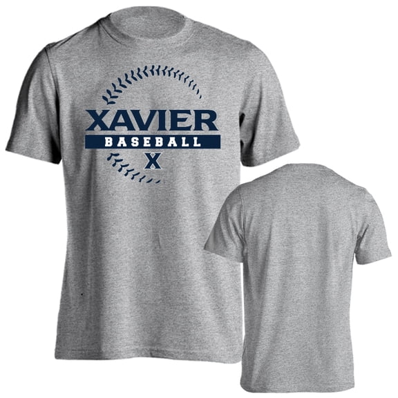 Xavier University Musketeers Baseball Seams Logo Short Sleeve T-Shirt