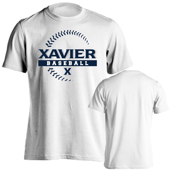 Xavier University Musketeers Baseball Seams Logo Short Sleeve T-Shirt