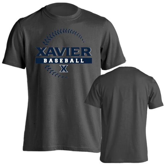Xavier University Musketeers Baseball Seams Logo Short Sleeve T-Shirt