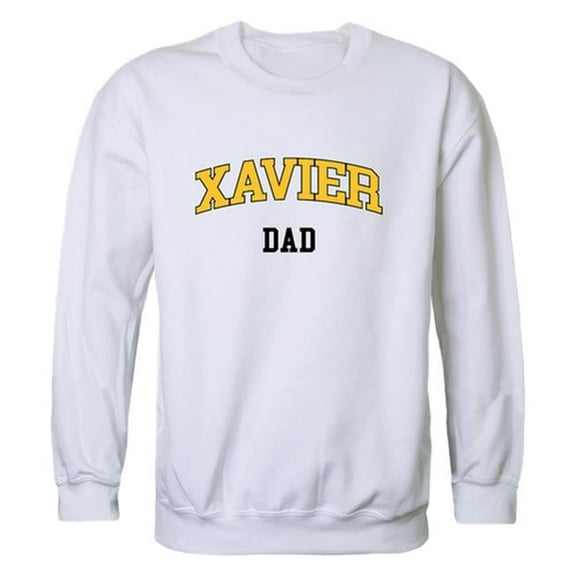 Xavier University of Louisiana Dad Crewneck Sweatshirt, White - 2XL