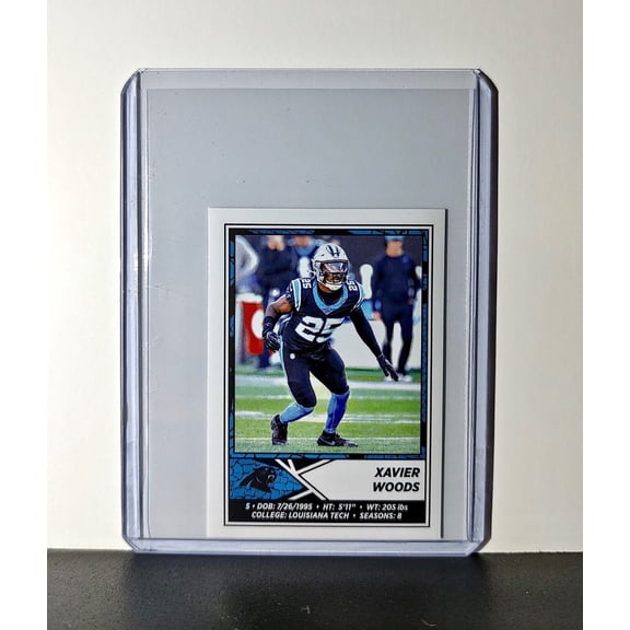 Xavier Woods 2024 Panini NFL Sticker #455 Carolina Panthers