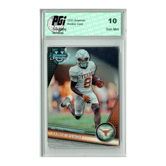 Xavier Worthy 2023 Bowman Draft Chrome #155 Kansas City Chiefs Rookie Card PGI 10