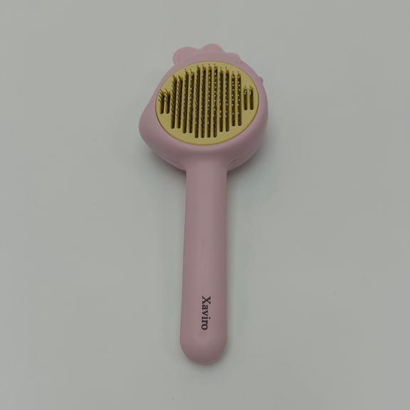 Xaviro Pet brushes Pink Detangling Hair Brush for Dogs and Cats, Paw-Shaped Design