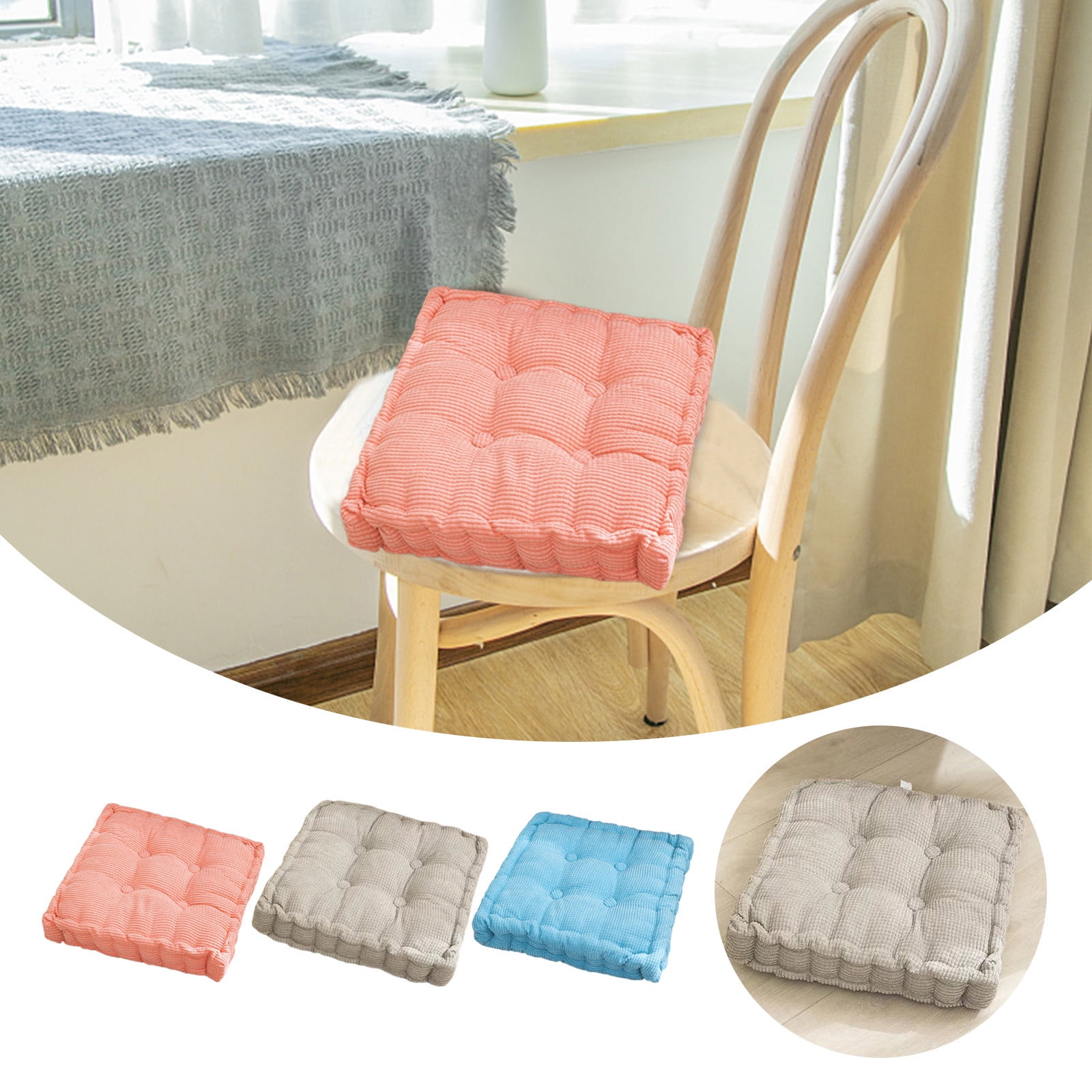 Xaweyi 16x16 inches Square Chair Cushion Thicken Tufted Seat Cushion ...