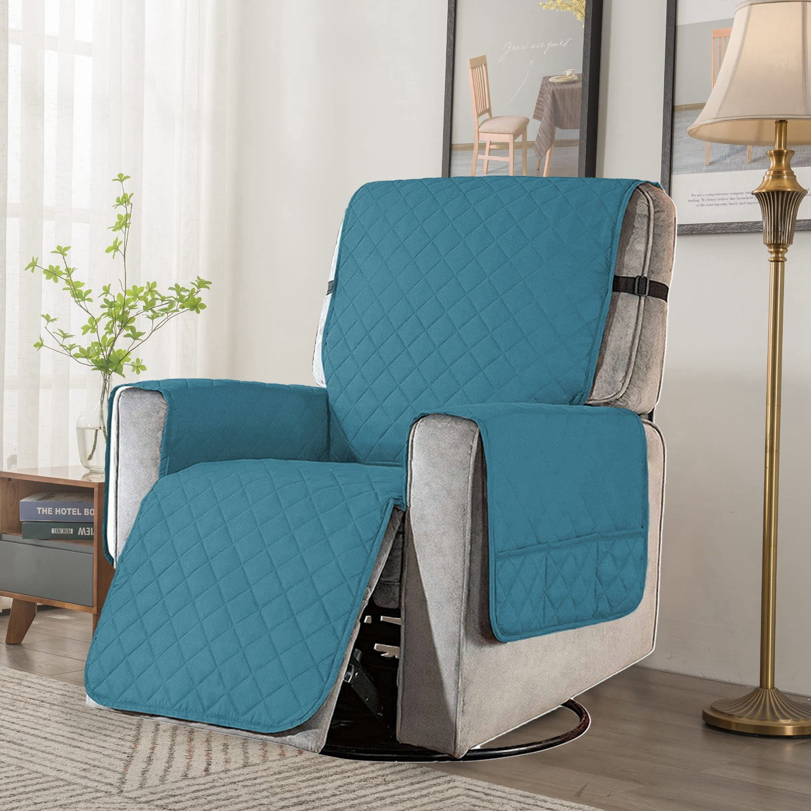 Xaweyi Recliner Chair Cover Reversible Recline Sofa Slipcover with Side