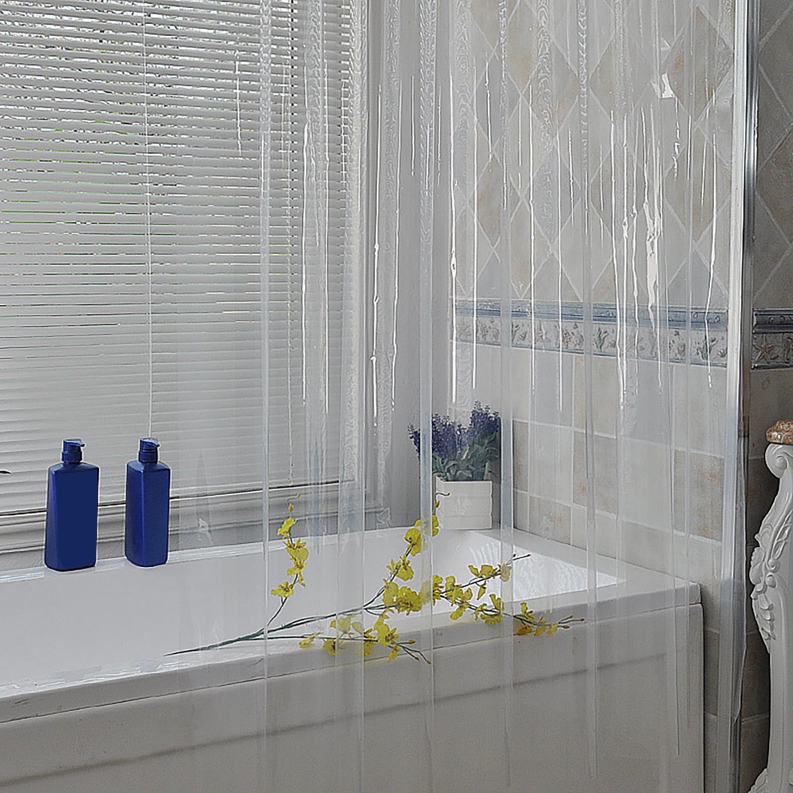 Xaweyi Shower Curtain Clear Shower Curtain Liner, 71"x 78" Extra Long Heavy Duty PEVA Shower ...