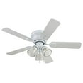 thumbnail image 1 of Xayoca Ceiling Renton 42" White Indoor Fan with Clear 3 Light LED Multi Arm E26/B11 Bulb and Pull-Chains, Traditional , 5 Reversible Gray Oak Blades, 51438, 42 Inch, 1 of 7
