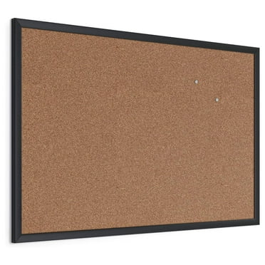 Xayoca Cork Bulletin Board, 23'' x 35'', Black Wood Frame