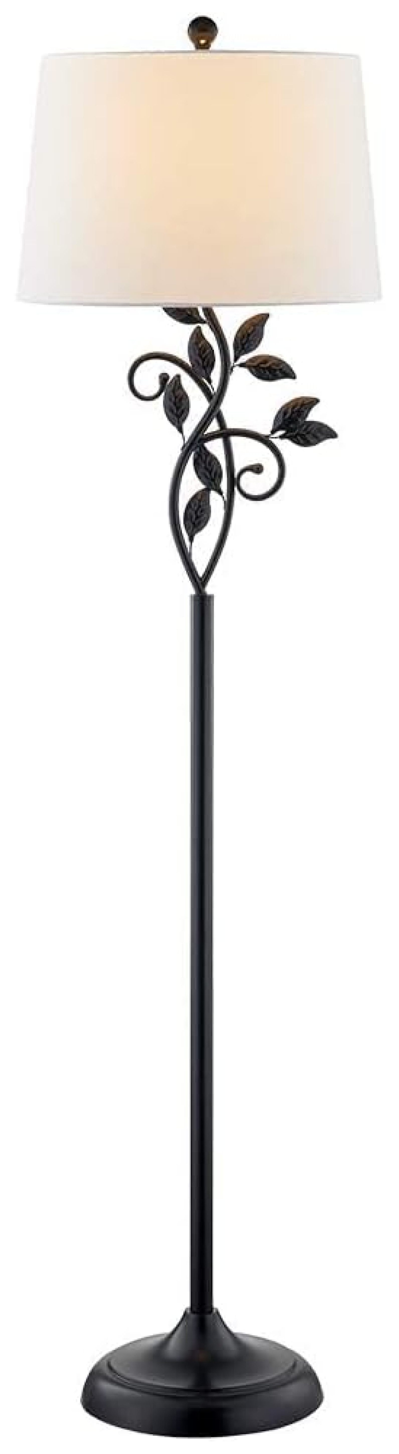 Xayoca Traditional Floor Lamp, Reading Standing Light with White Fabric