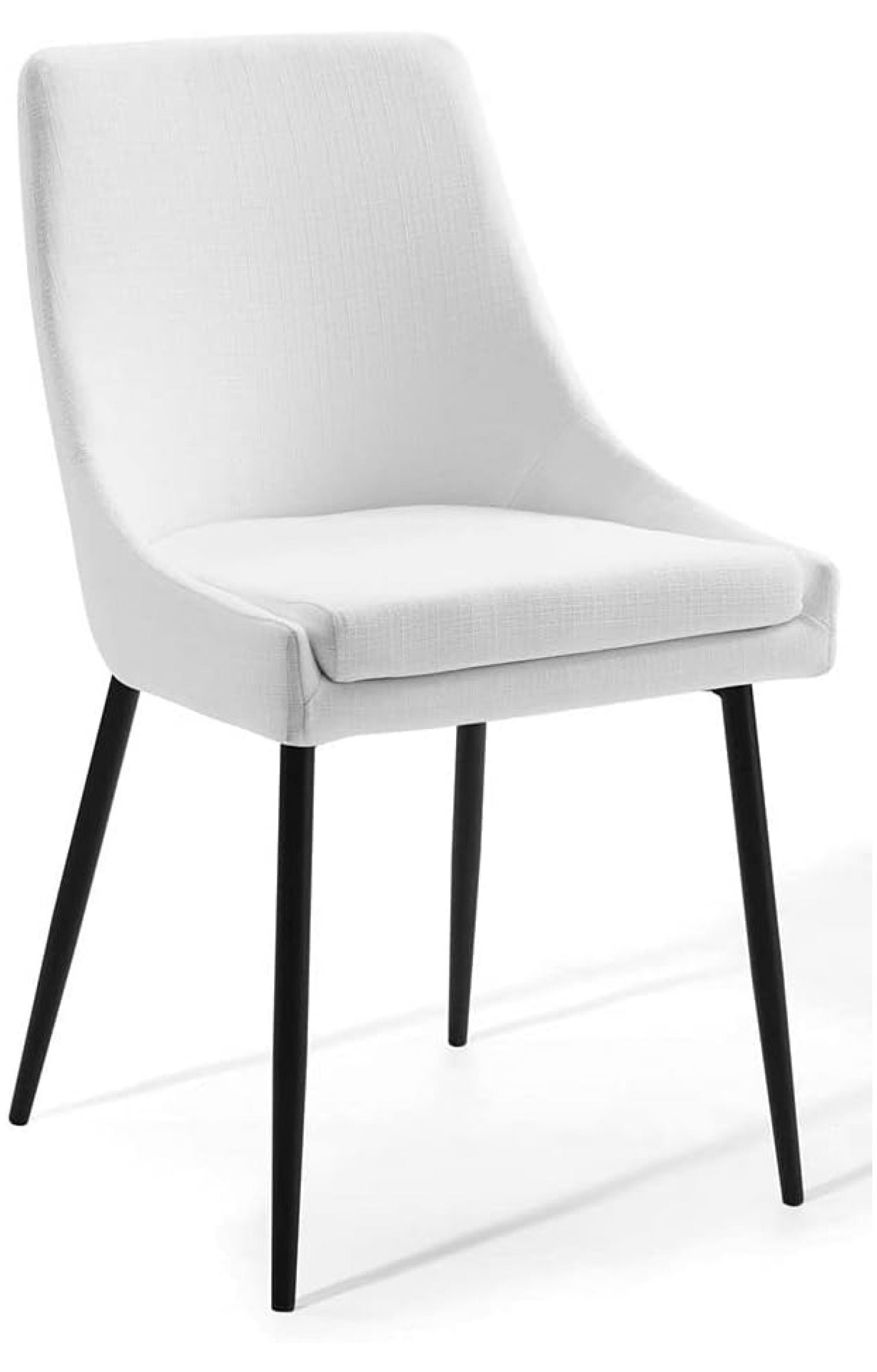 Viscount Black and White Upholstered Velvet Dining Chairs