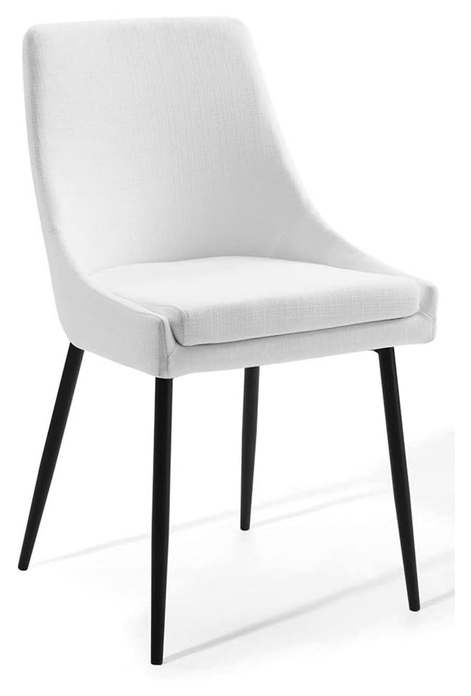 Viscount Black and White Upholstered Velvet Dining Chairs