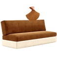 thumbnail image 1 of Xbaiyanr 2 Piece RV Couch Covers for Sofa Bed, Stretch Elastic Camper Slipcover for RV Jackknife Sofa Bed, Washable Anti-Slip Furniture Protector, Pet Friendly & Wrinkle Free (Brown), 1 of 7